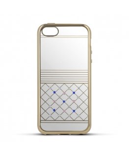 Beeyo Luxury Silicone Back Case For Samsung G930 Galaxy S7 Transparent - Gold