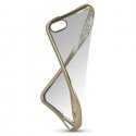 Beeyo Luxury Silicone Back Case For Samsung G930 Galaxy S7 Transparent - Gold