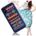 Devia Flower Embroidery Bohemian Aizmugurējais Silikona Apvalks priekš Apple iPhone X / XS Zils Devia Flower Embroidery Bohemian Aizmugurējais Silikona Apvalks priekš Apple iPhone X / XS Zils