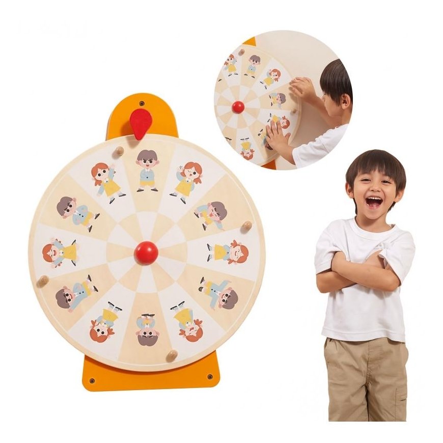 Viga Toys VIGA Wall Table Circle Show Emotions and Draw Faces