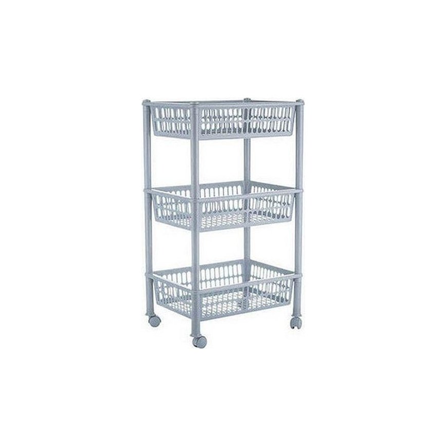 Stand with wheels 3 shelves Plast Team Jumbo silver – 2