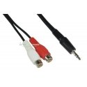 Fuj: tech 2 x RCA ieliktnis - 3,5 mm vīriešu kabelis, 2 m Fuj: tech 2 x RCA ieliktnis - 3,5 mm vīriešu kabelis, 2 m