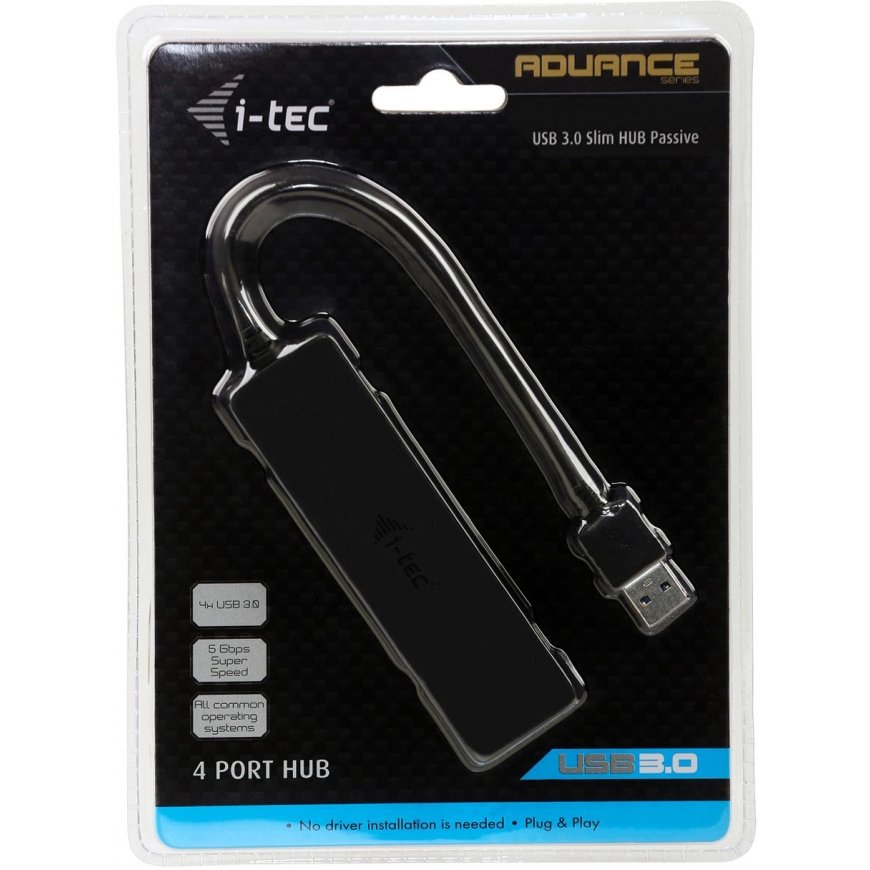 I-tec Advance U3HUB404 interface hub USB 3.2 Gen 1 (3.1 Gen 1) Type-A 5000 Mbit/s Black – 2