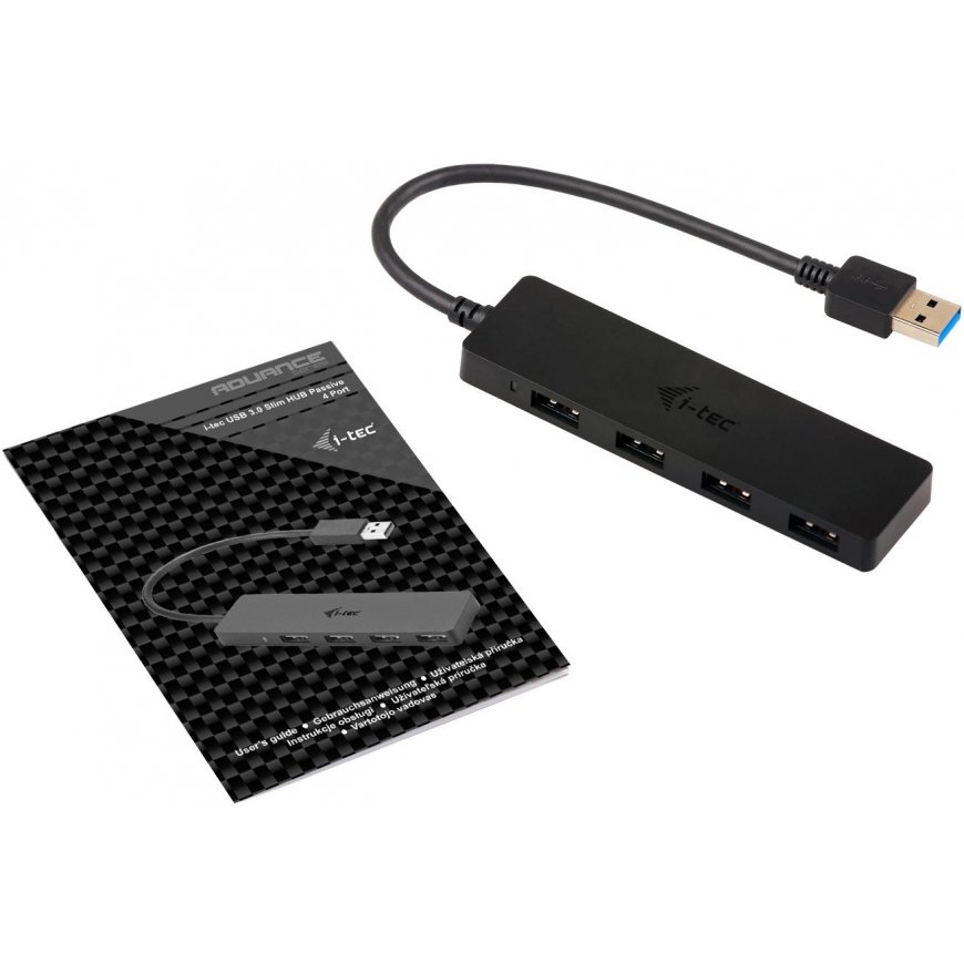I-tec Advance U3HUB404 interface hub USB 3.2 Gen 1 (3.1 Gen 1) Type-A 5000 Mbit/s Black – 3