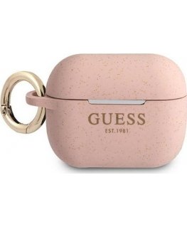 Guess GUAPSGGEP AirPods Pro dangtelis rožinis/rožinis silikoninis blizgus
