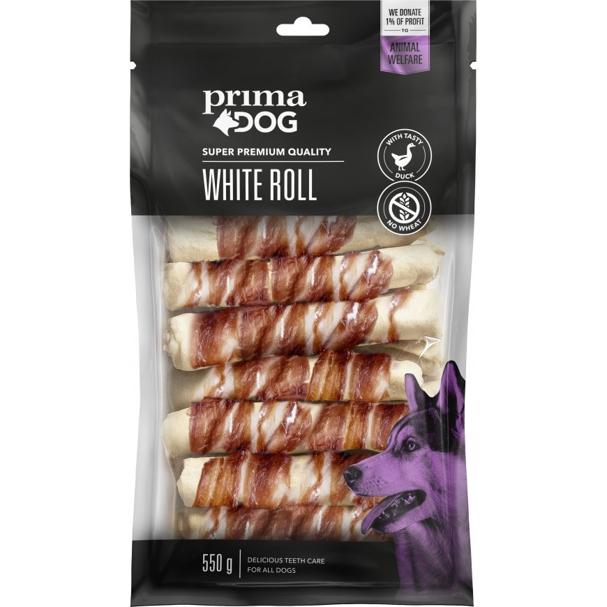 PrimaDog Duck Chew roll, 13 cm, 15 gab., 550 g