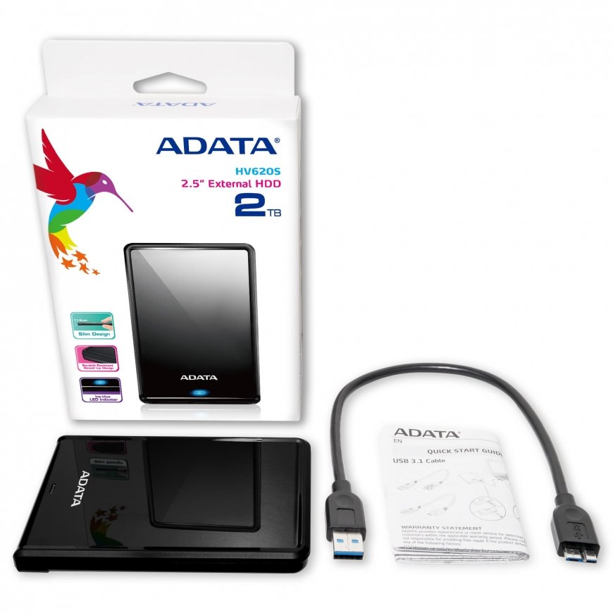 ADATA External Hard Drive HV620S 2000 GB, 2.5 ", USB 3.1 – 9
