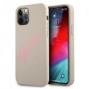 Guess GUHCP12LLSVSGP iPhone 12 Pro Max 6.7quot pilka pink/pilkas pink hardcase Silicone Vintage