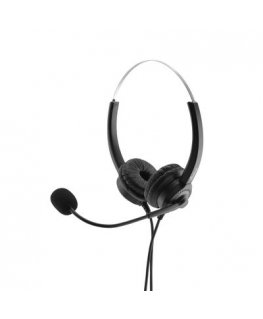 MediaRange MROS304 headphones/headset Wired Head-band Office/Call center Black, Silver