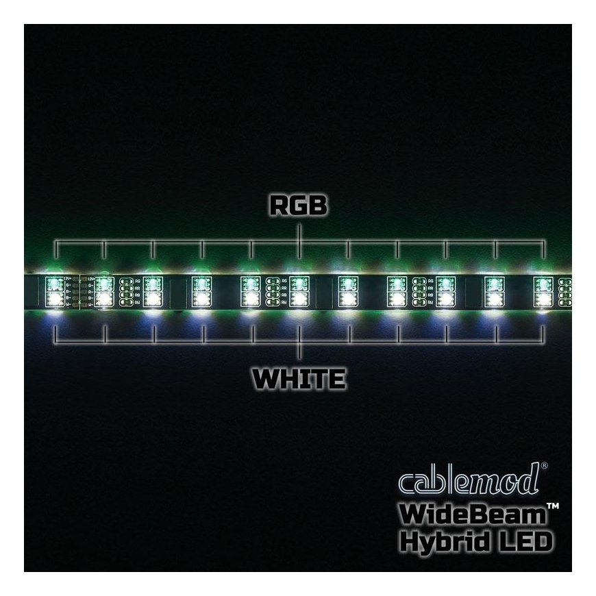 Cablemod Cablemod WideBeam hybrid LED strip 30 cm - RGB/W (CM-LED-30-D30RGBW-R) – 3
