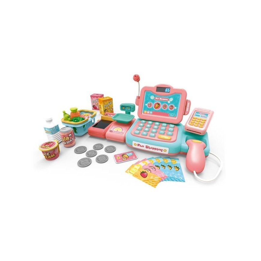 Children's play box with accessories WOOPIE, pink