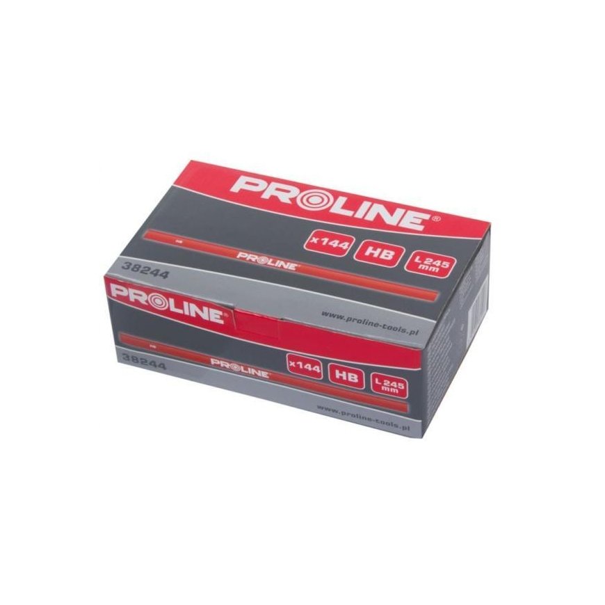 Proline Pro-Line Carpentry pieštukas raudonas HB 245mm 144vnt. - 38244