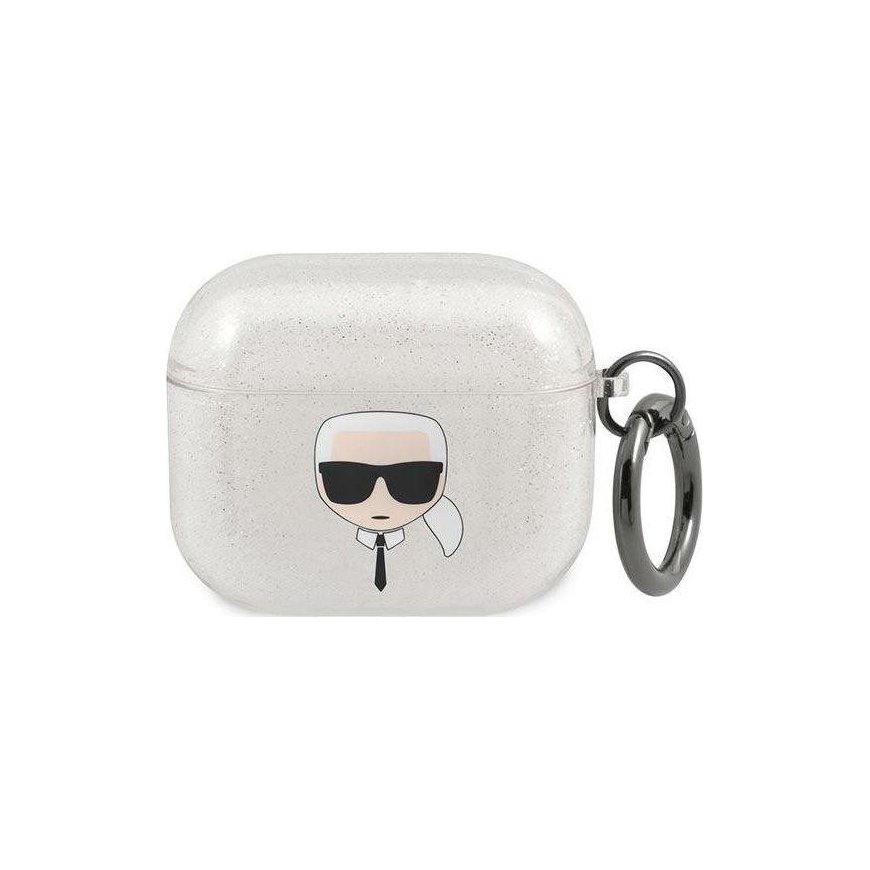 Karl Lagerfeld Karl Lagerfeld KLA3UKHGS 3 AirPods Cover Silver/Silver Gkrater Karl Head
