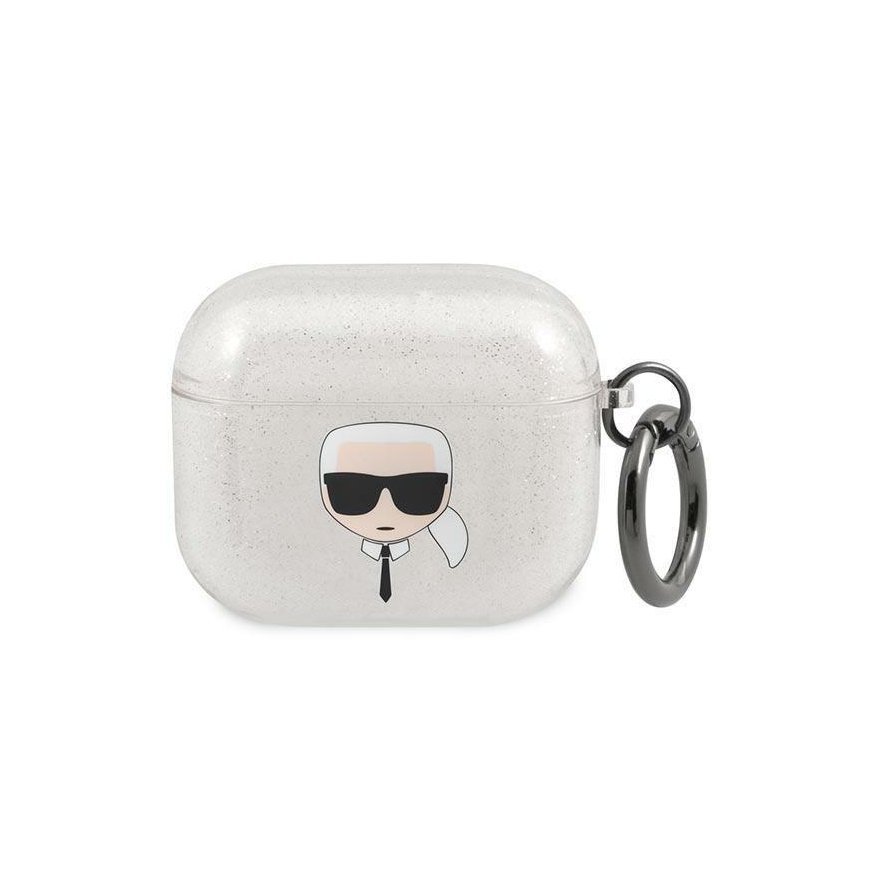 Karl Lagerfeld Karlo Lagerfeldo KLA3UKHGS 3 AirPods viršelis Sidabrinė/sidabro Gkraterio Karlo galva – 2