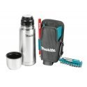 Makita E-15562 Thermos with holder for hanging on a belt. Makita E-15562 Thermos with holder for hanging on a belt.