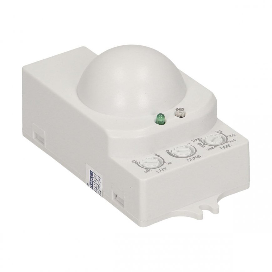 Orno Mikrobangų judesio jutiklis 5.8GHz 1200W 360 ° 3-2000 lx balta (OR-CR-208) – 5