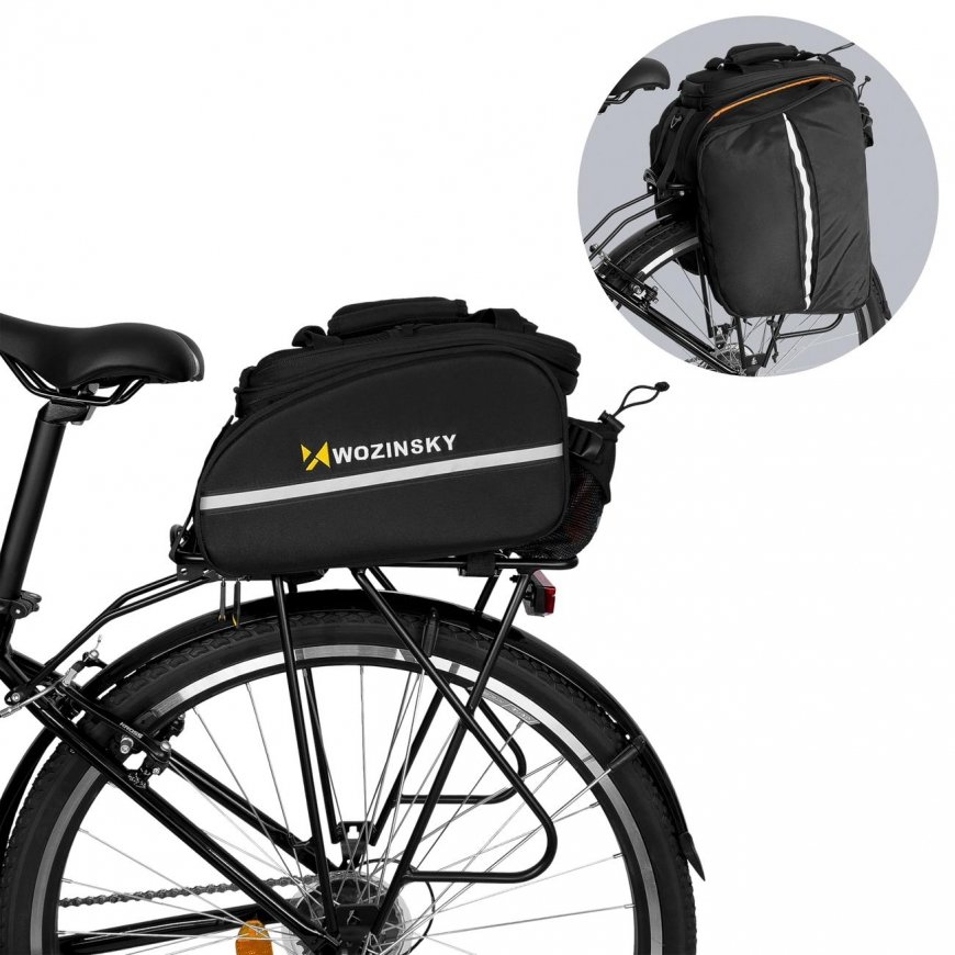 Wozinsky Capacity Bike Trunk Bag 35L (Rain Cover Included) Black (WBB19BK)