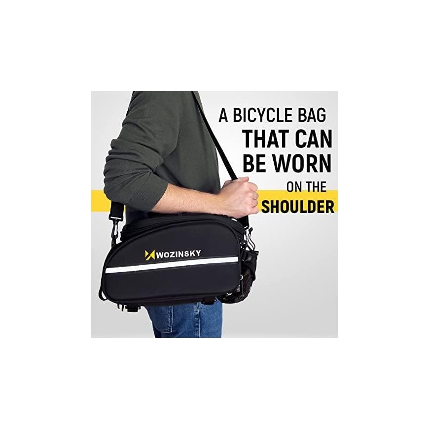 Wozinsky Capacity Bike Trunk Bag 35L (Rain Cover Included) Black (WBB19BK) – 5