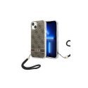 Case Guess GUOHCP14LH4STW iPhone 14 Pro 6.1 inch Brown / Brown Hard Case 4G Printing Strap Case Guess GUOHCP14LH4STW iPhone 14 Pro 6.1 inch Brown / Brown Hard Case 4G Printing Strap