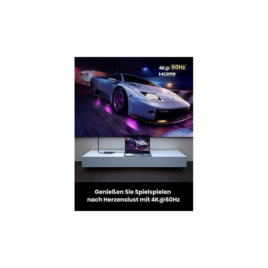 UGREEN CM511 5-in-1 adapter hub USB-C - 3x USB3.0 HDMI TF/SD – 3