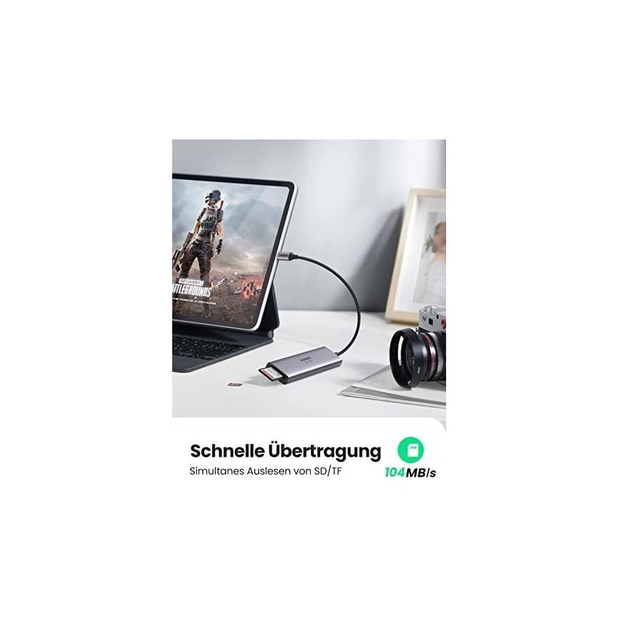 UGREEN CM511 5-in-1 adapteris šakotuvas USB-C – 3x USB3.0 HDMI TF/SD – 5