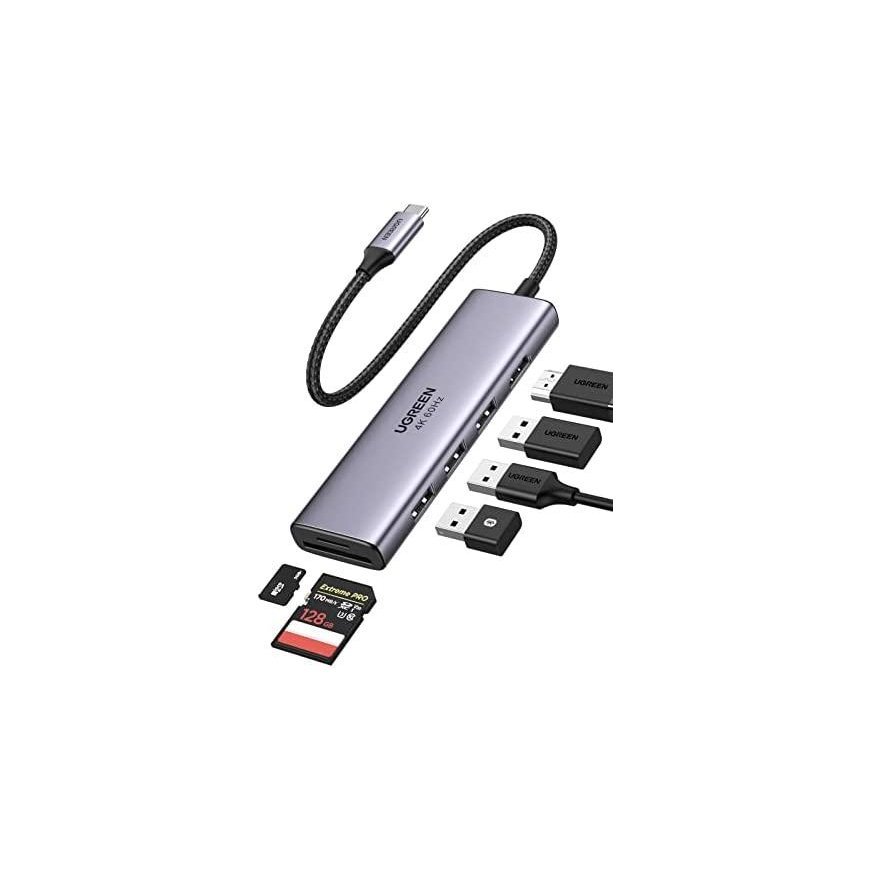 UGREEN CM511 5-in-1 adapter hub USB-C - 3x USB3.0 HDMI TF/SD – 9