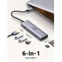 UGREEN CM511 5-in-1 adapteris šakotuvas USB-C – 3x USB3.0 HDMI TF/SD UGREEN CM511 5-in-1 adapteris šakotuvas USB-C – 3x USB3.0 HDMI TF/SD