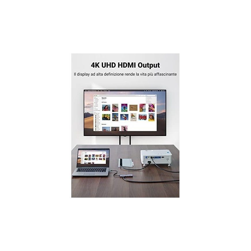 UGREEN CM511 5-in-1 adapter hub USB-C - 3x USB3.0 HDMI TF/SD – 11