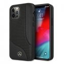 Mercedes MEHCP12LCDOBK iPhone 12 Pro Max 6,7" juoda/juodas kietas dėklas, odinis perforuotas plotas Mercedes MEHCP12LCDOBK iPhone 12 Pro Max 6,7" juoda/juodas kietas dėklas, odinis perforuotas plotas