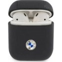 BMW Geniune Leather apsauginis dėklas AirPods 1/2 tamsiai mėlynas