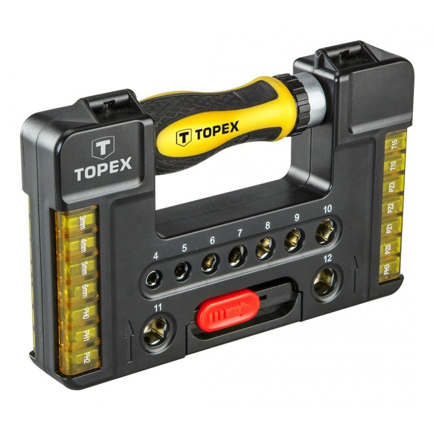 Topex screwdriver bits and sockets with handle, 38 pcs (39D344) – 5