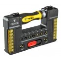 Topex screwdriver bits and sockets with handle, 38 pcs (39D344)