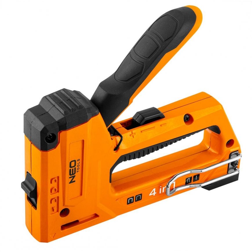 „Neo Stapler“ (keturi viename universalus segiklis, 6–14 mm, aliuminis, kabės J, G, L, E) – 2