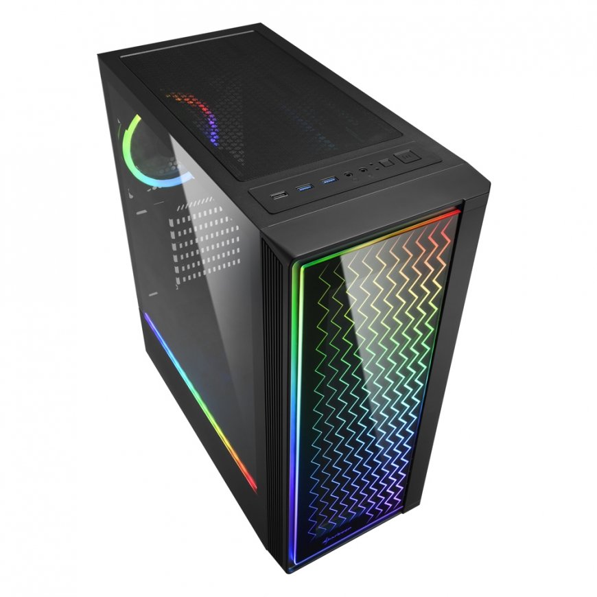 Sharkoon RGB LIT 200 Midi Tower Musta – 4