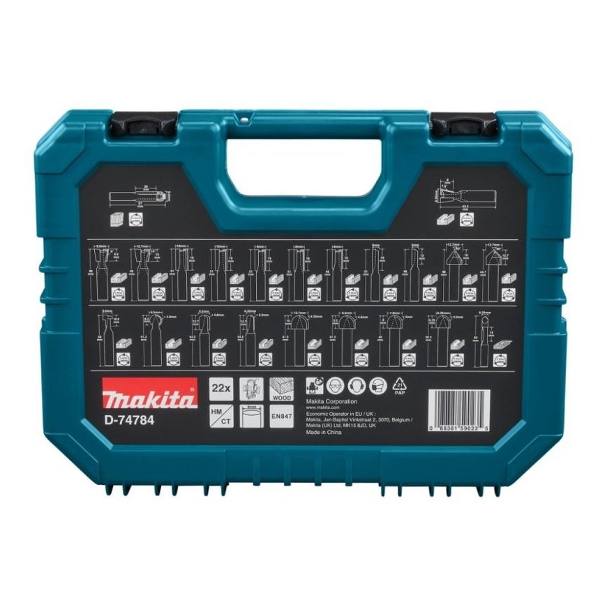 22-piece milling cutter set MAKITA D-74784 – 4