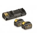 Dewalt Akcesoria DeWalt 2 Li-Ion 6,0Ah baterijų 54V ir DeWALT įkroviklis [DCB132T2-QW]