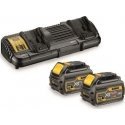 Dewalt Akcesoria DeWalt 2 Li-Ion 6,0Ah baterijų 54V ir DeWALT įkroviklis [DCB132T2-QW]