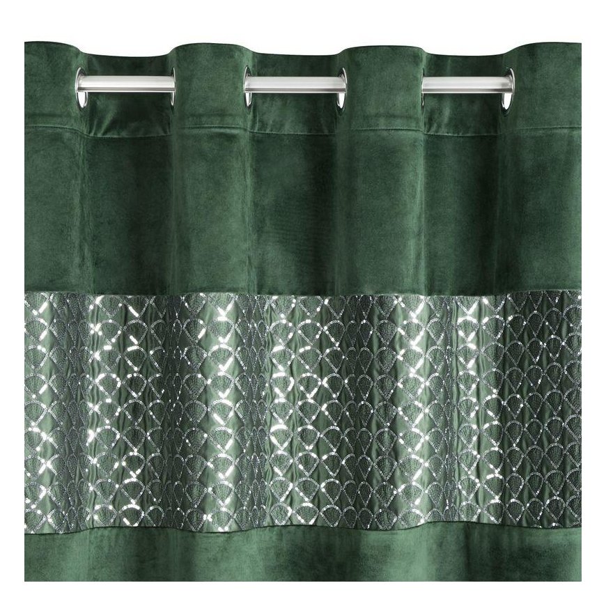 Eurofirany MARGOT Velvet night curtain with embroidered ribbon and sequins, 140X250 cm, loops/rings, – 4