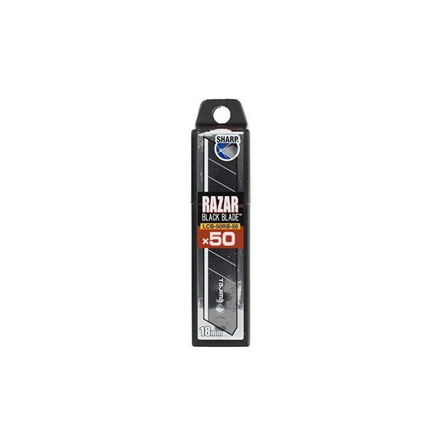 Breakable blades 18mm. 50 pcs convenient dispenser in a blister Tajima Razor Black – 5
