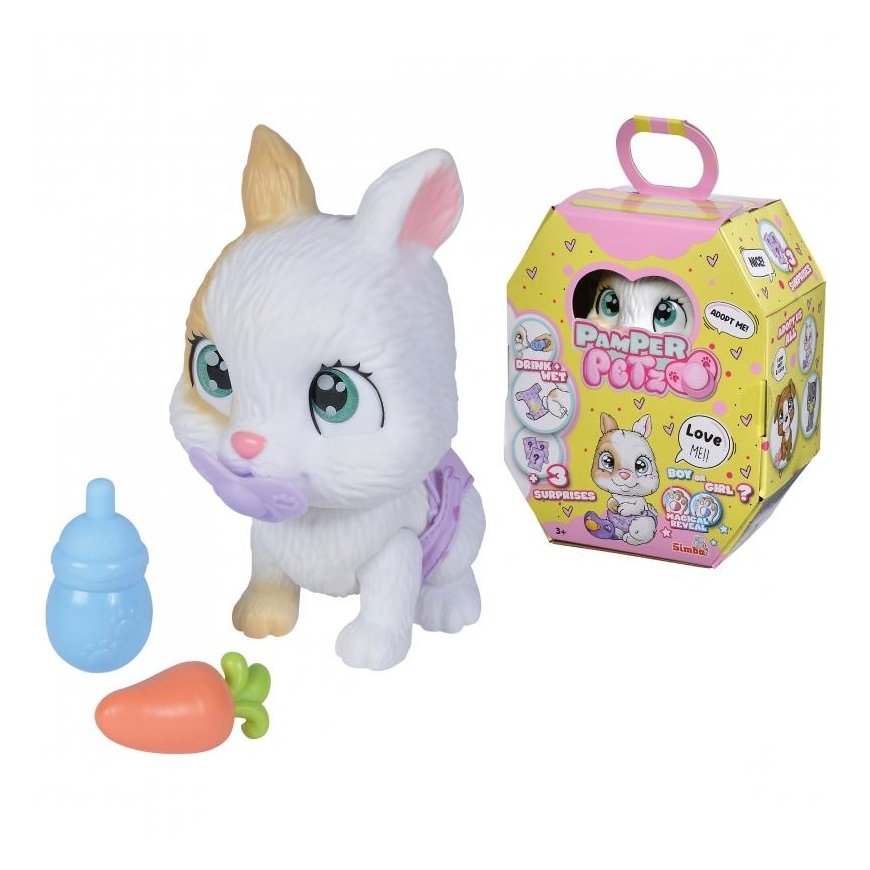 Interactive cute rabbit 15 cm with diapers - Pamper Petz - Simba – 2