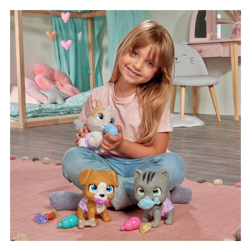 Interactive cute rabbit 15 cm with diapers - Pamper Petz - Simba – 4