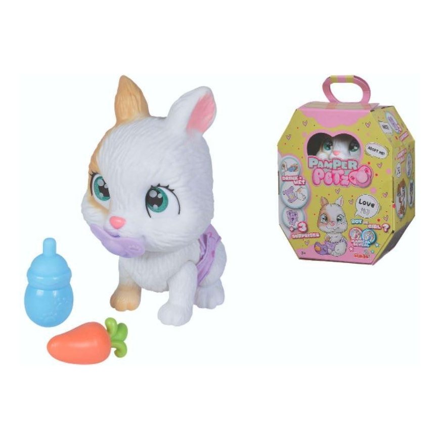 Interactive cute rabbit 15 cm with diapers - Pamper Petz - Simba – 15