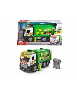 Toy Mercedes Benz garbage truck 26 cm with container, Dickie