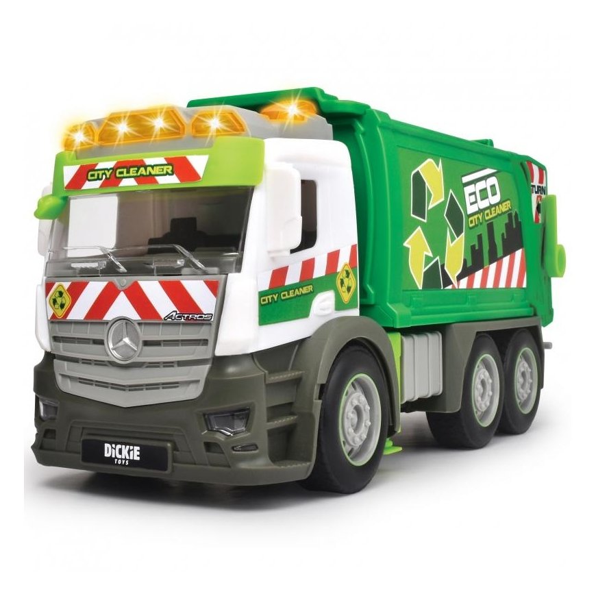 Toy Mercedes Benz garbage truck 26 cm with container, Dickie – 5