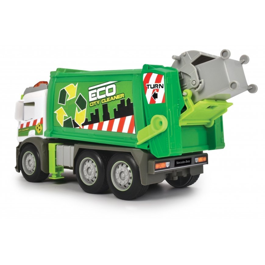 Toy Mercedes Benz garbage truck 26 cm with container, Dickie – 11