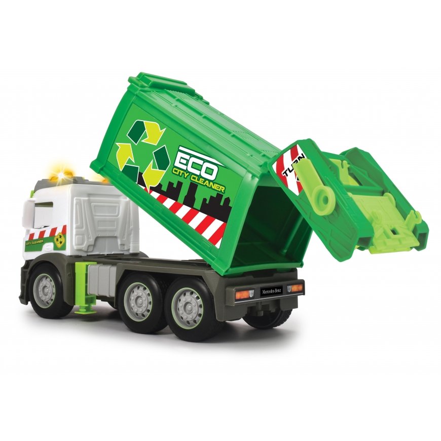 Toy Mercedes Benz garbage truck 26 cm with container, Dickie – 12