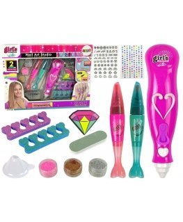 Lean Sport Lean Cars Nail Paint Kit Nail Pens Glitter Dispenser Diamonds