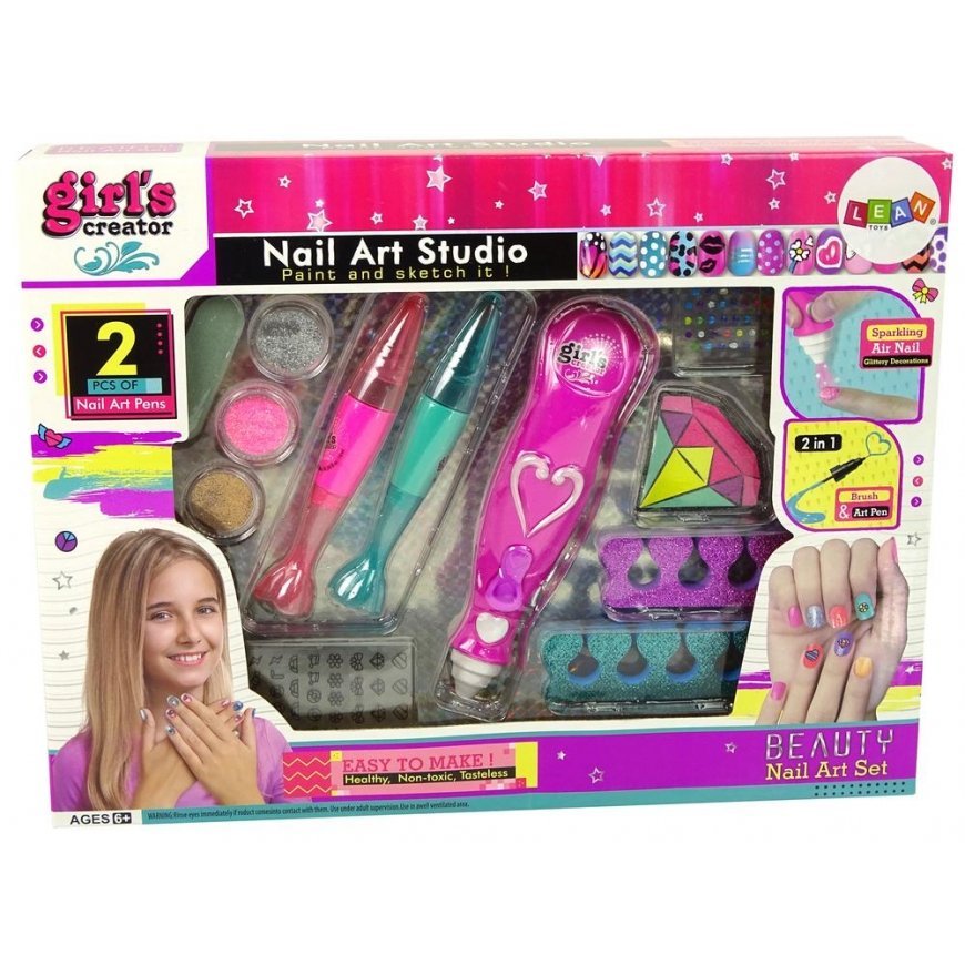 Lean Sport Lean Cars Nagų dažymo rinkinys Nagų rašikliai Glitter Dispenser Deimantai – 3
