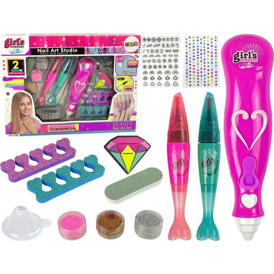 Lean Sport Lean Cars Nagų dažymo rinkinys Nagų rašikliai Glitter Dispenser Deimantai – 4
