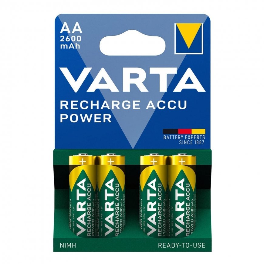 4x Akumuliatorius R-06 2600 mAh Ready2use R6-06 AA Varta – 4